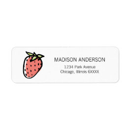 Du är Sweet Strawberry Valentine-Adressetiketter Returadress Etikett