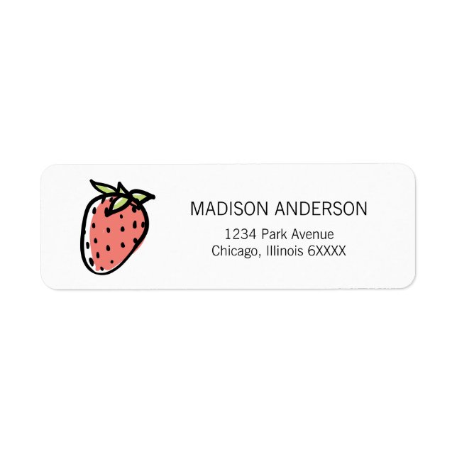 Du är Sweet Strawberry Valentine-Adressetiketter Returadress Etikett (Framsidan)
