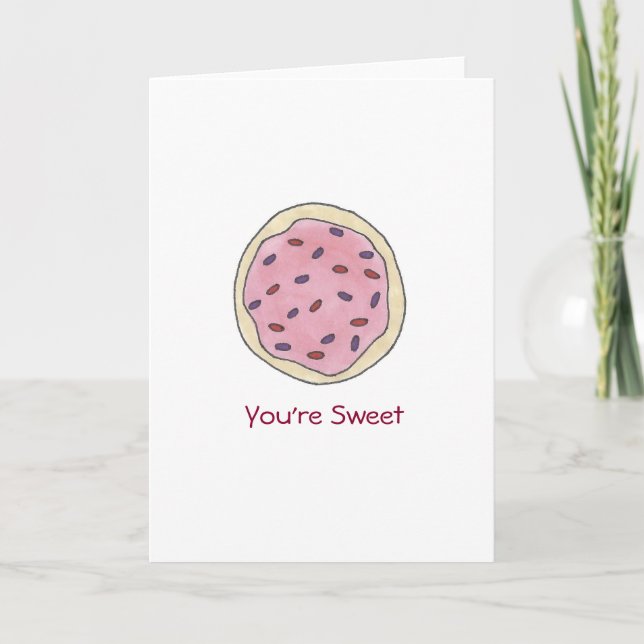 Du är Sweet Sugar Cookie Tack Valentine Kort (Framsida)