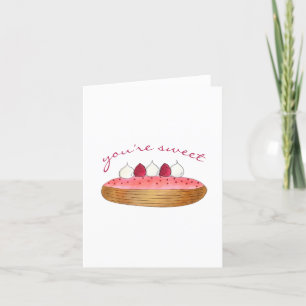 Du är Sweet Tack Eclair Fransk Choux-bakverk Kort
