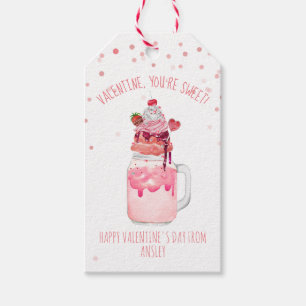 Du är Sweet Valentine Candy Kärlek Milkshake Presentetikett