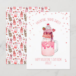 Du är Sweet Valentine Candy Kärlek Milkshake Vykort