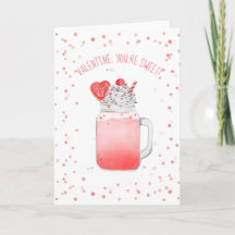 Du är Sweet Valentine Kärlek Crazy Milkshake