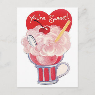 Du är Sweet Vintage Retro Soda Card Vykort