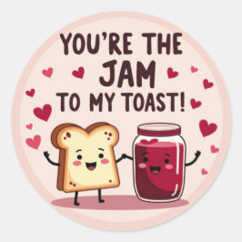 "Du är Sylt till My Toast!" Valentines Sticker Runt Klistermärke