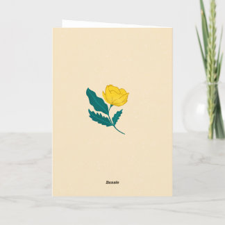 Du är Tacken Bestest Handskriftlig Blommigt Tack Kort