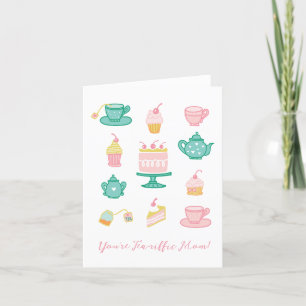 Du är Tea-riffic Mamma Tea Thmet Mors dag Card Tack Kort