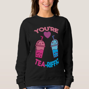 Du är Tea Riffic Pearl Mjölk Bubble Tea Fläkt Boba T Shirt