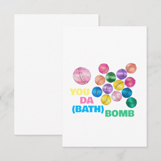 Du är "The Bath"-bomben Funny Illustrated Tack (Fram/baksida)