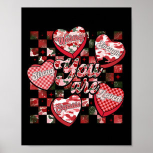 Du Är Tillräcklig Camo Godis Hjärtat Lärare Valent Poster