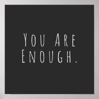 DU ÄR TILLRÄCKLIGT | Inspirational Ord Art Graphic