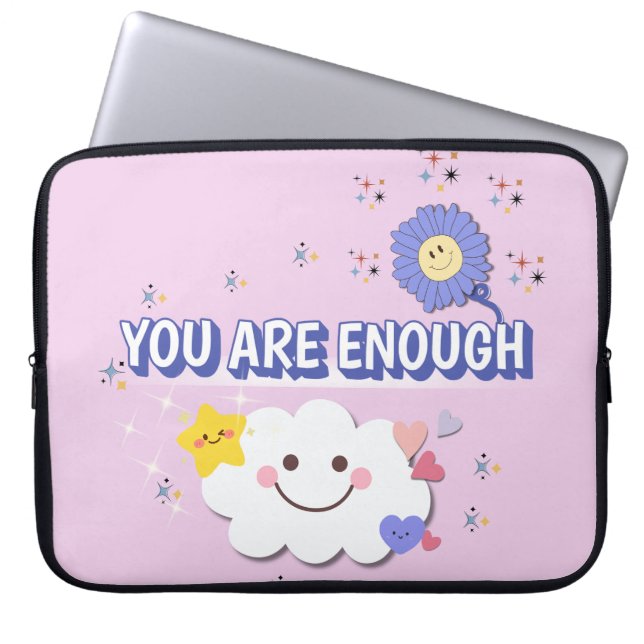 Du är tillräckligt Laptop sleeve - Lavender Kärlek (Framsidan)