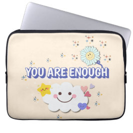 Du är tillräckligt Laptop sleeve - mjuk Beige Bloo