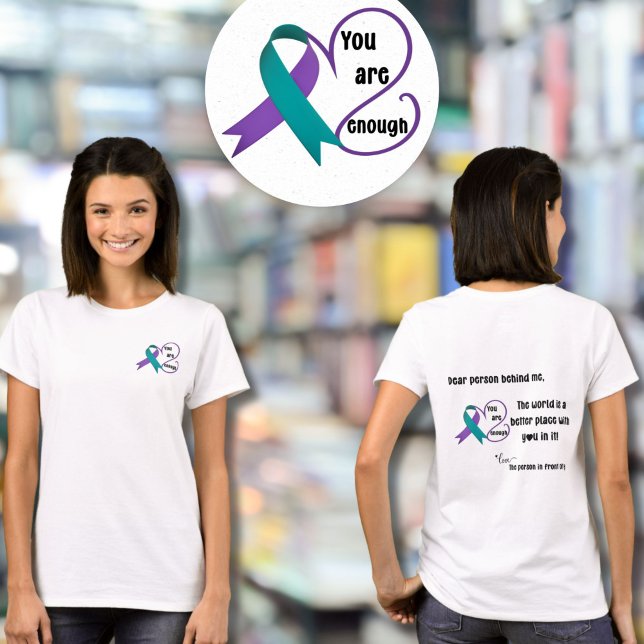 "Du är tillräckligt" Ljud: Minimalistcitat T Shirt ("You are Enough" Unisex T-Shirt, Mental Health Matters, You Are Important, Suicide Awareness T-Shirt)