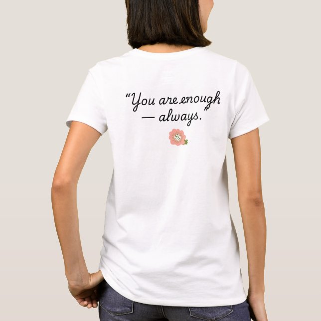 du är tillräckligt t shirt (Baksida)