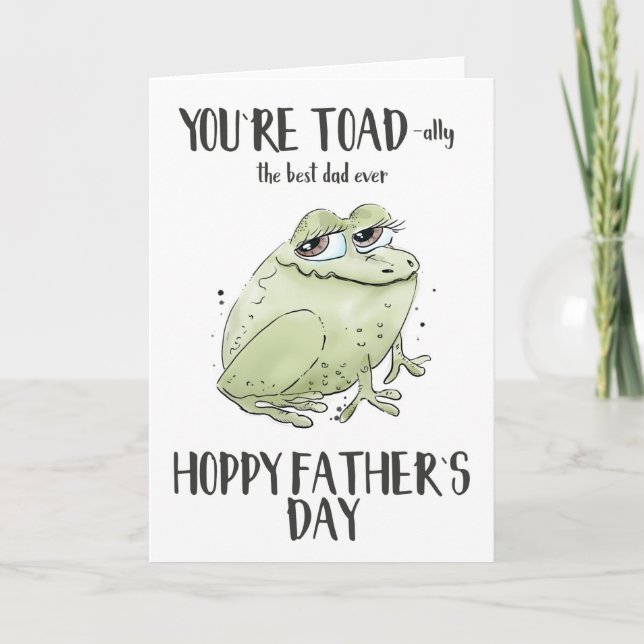 Du är Toad-ally den bästa pappa någonsin Fars dag Kort (Framsida)