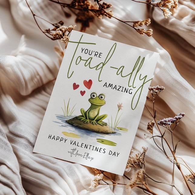 Du är toad-ally Fantastisk | Roligt Valentines day Julkort (Skapare uppladdad)