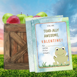 Du är toad-ally Fantastisk Valentines day Classroo Anteckningskort