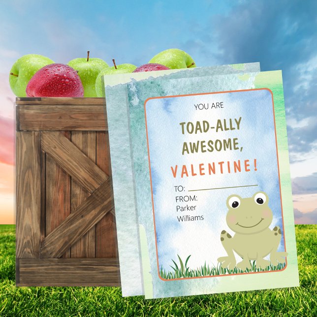 Du är toad-ally Fantastisk Valentines day Classroo Anteckningskort (Skapare uppladdad)