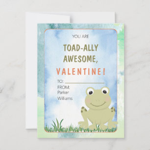 Du är toad-ally Fantastisk Valentines day Classroo Vykort