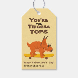 Du är Tricera Toppar-barn, valentines day dinosaur Presentetikett