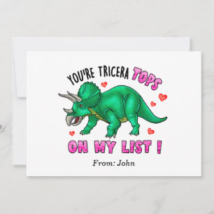 Du är Tricera Toppar Funny Dinosaur Valentine Day Inbjudningar