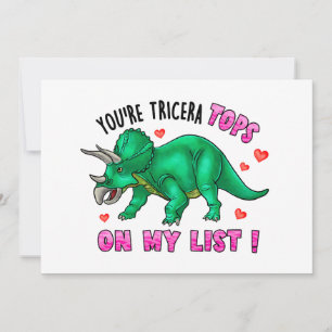 Du är Tricera Toppar Funny Dinosaur Valentine Day Julkort