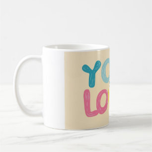 Du är trött - minimal typografi för G Kaffemugg