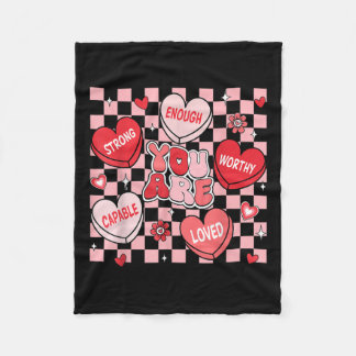 Du är trött nog av Candy Heart Lärare Va Fleecefilt