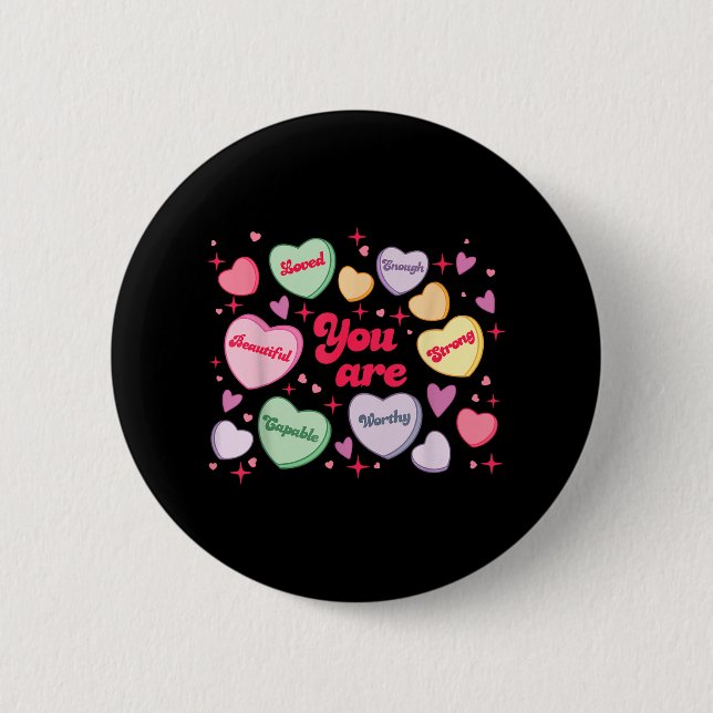 Du är trött nog av Candy Heart Lärare Va Knapp (Framsida)
