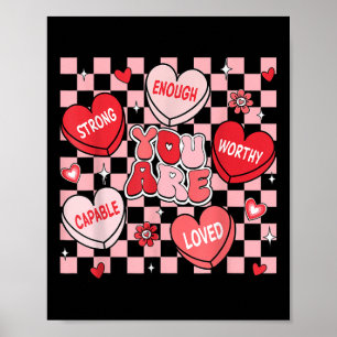 Du är trött nog av Candy Heart Lärare Va Poster