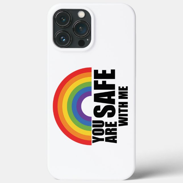 Du är trygg med mig HBTQ regnbågsstolthet  (Baksida)