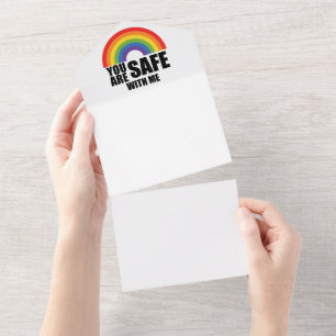 Du Är Trygg Med Mig HBTQ Regnbågsstolthet 