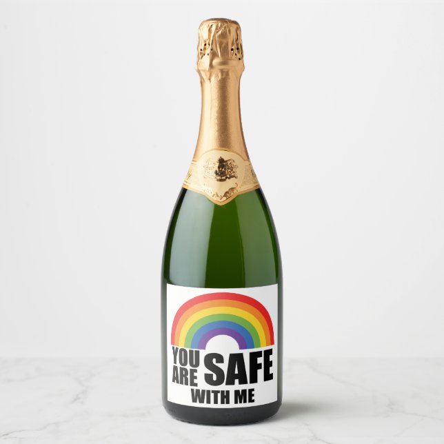 Du Är Trygg Med Mig HBTQ Regnbågsstolthet  (Framsida)