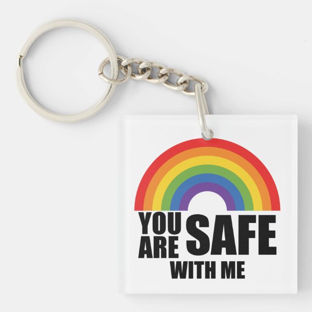 Du är trygg med mig HBTQ regnbågsstolthet  (Framsidan)
