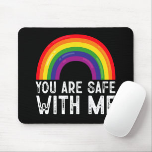 Du är trygg med mig LGBTQ Pride Month Rainbow Musmatta