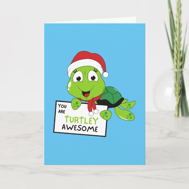 Du är Turtley Fantastisk-pjäs (blå) Kort (Framsida)