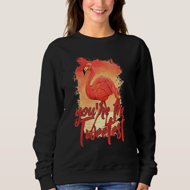 Du är Tweetest Rosa Flamingo Beach Bird 3 T Shirt (Framsida)