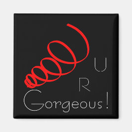 Du Är U R Underbar Röd Spiral Magnet