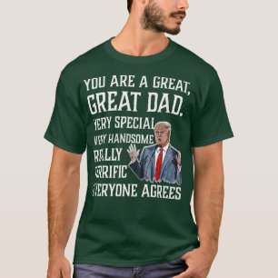 Du är underbar pappa Funny Donald Trump Far T Shirt