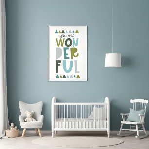Du Är Underbar Typografi Barn Poster