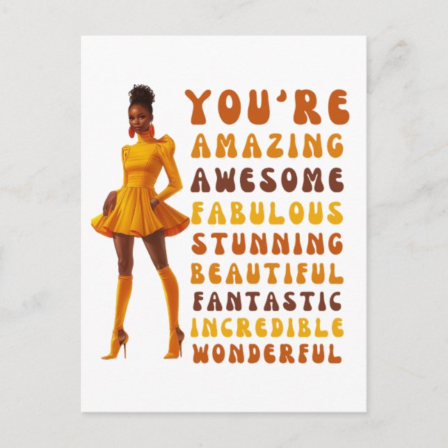 Du är underbar, vacker, vacker, från fantastisk. helg vykort (Framsida)