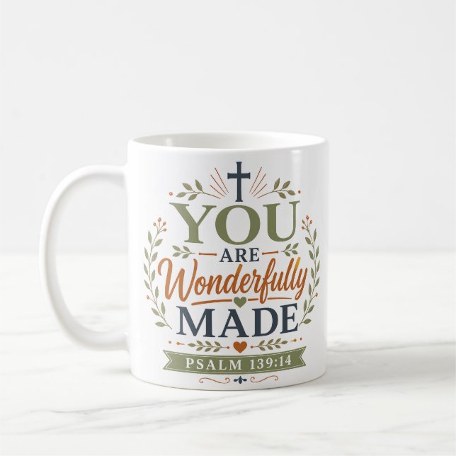 Du Är Underbart Skapad Inspirerande Citat Kaffemugg (Vänster)