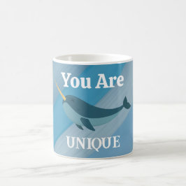 Du Är Unik & Fantastisk Typografi Kaffe Mugg