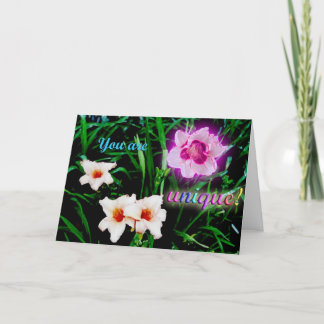 "Du är unik!" födelsedagskort Kort
