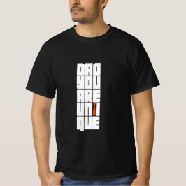 Du är unik i ord Pappa T Shirt