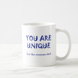 Du är unik kaffemugg