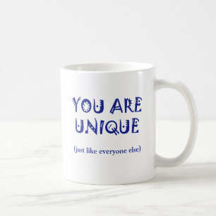 Du är unik kaffemugg