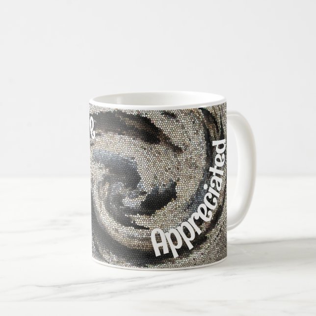 Du är uppskattad av Rustic Brown Mosaic-anställd Kaffemugg (Framsida höger)