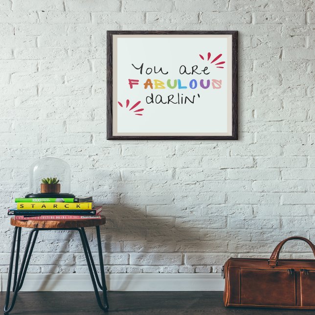 Du är uppsvälld Darlin Poster (Daily reminder: you’re fabulous, darlin’ — act accordingly. ✨💖)